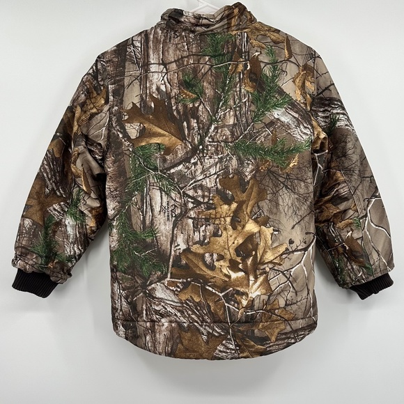Carhartt Hunting Puffer Jacket Youth Size S (7-8) Realtree Rain Defender Zipper - Picture 2 of 9